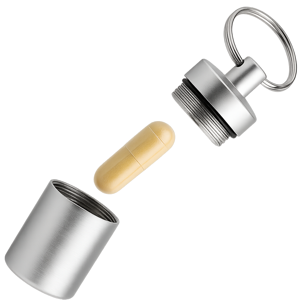 Pastillero Portátil con Llavero